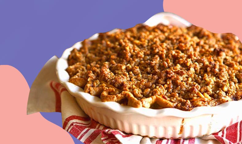 Apple pie with walnut crumble from Café Mary Grace