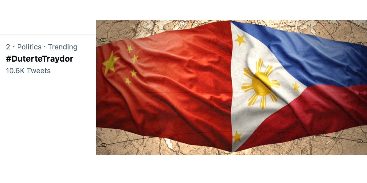 Duterte Hashtags #DuterteTraydor: Netizens pile on Duterte after new round of pro-China ...