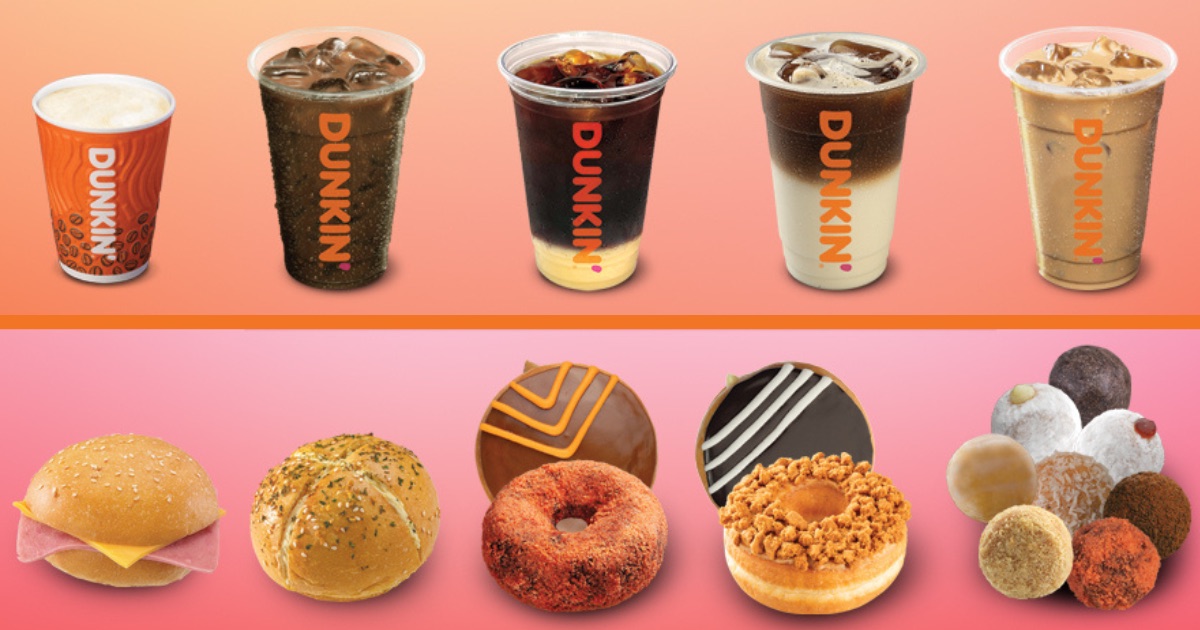Bei Dunkin‘ können Sie für nur P149 Ihre eigene Kaffee-Snack-Kombination ...