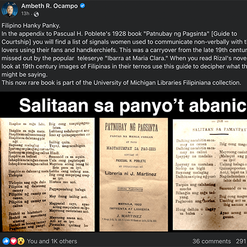Photo by Ambeth Ocampo via Facebook screenshot