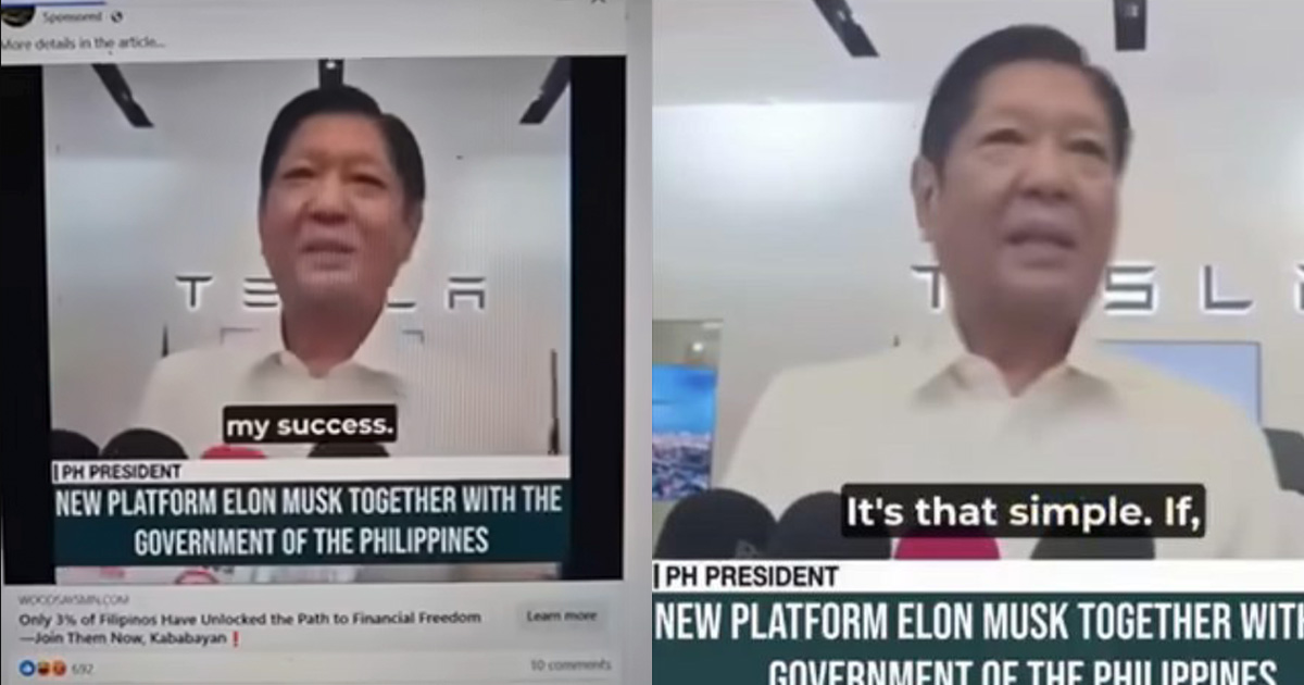 CICC warns against deepfake using Marcos to promote online trading