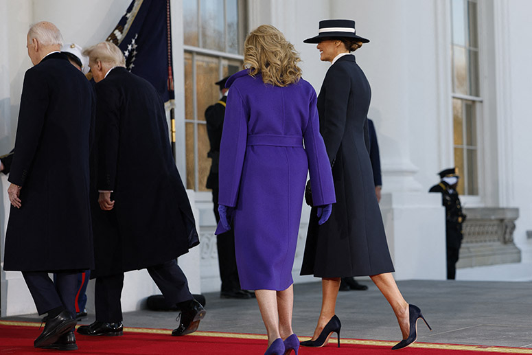melania trump wore a navy blue dress on inauguration day. Blue Summer Skies Halter Mini Dress main image 0