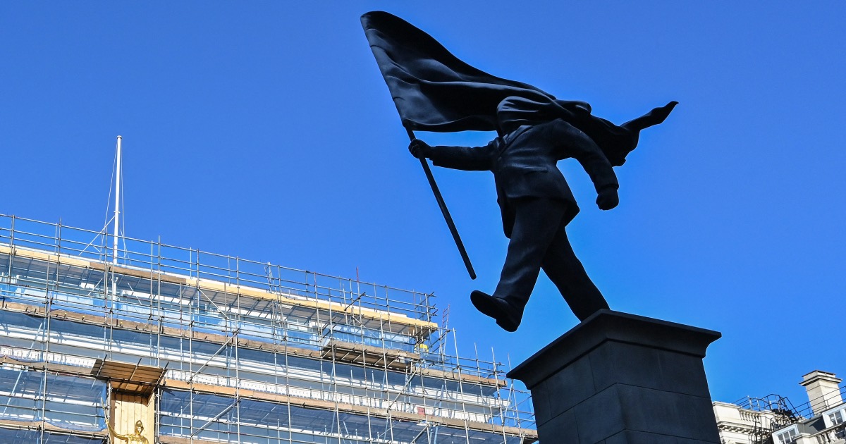 Banksy confirms behind new London statue of man blinded by flag