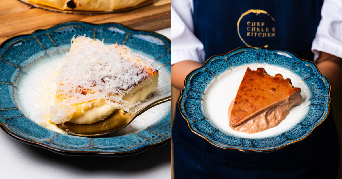 Chef Chele gives his famous burnt basque cheesecake an Italian twist