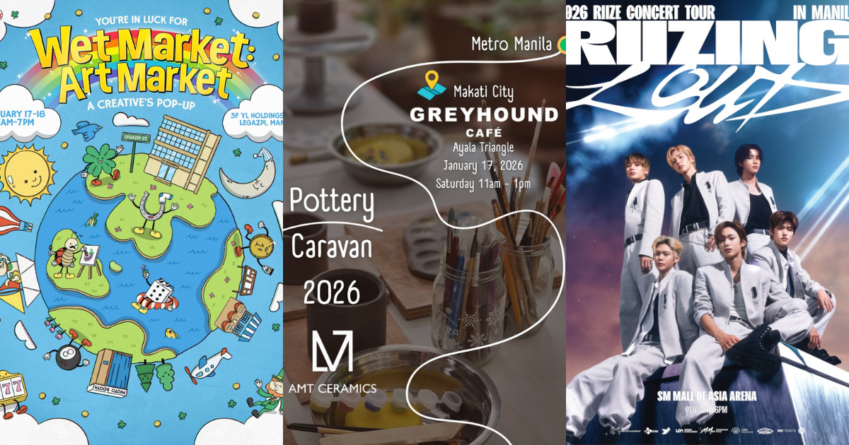 Weekend hangs: Pottery-making, pop-ups, concerts, and more events to join this Jan. 16 to 18