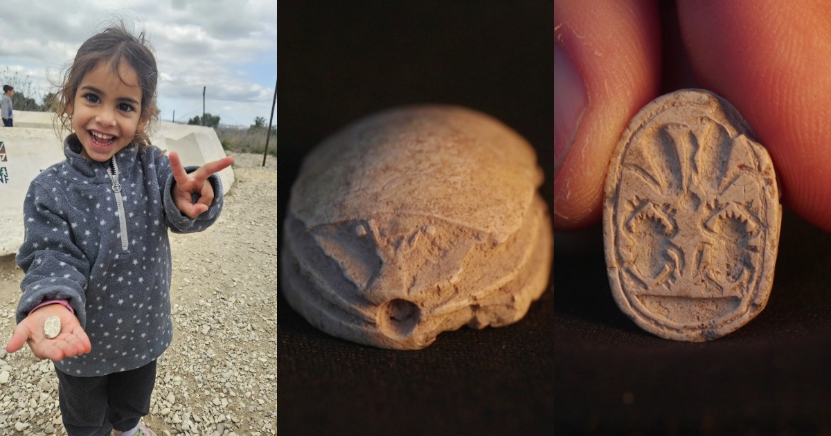 Toddler discovers 3,800-year-old Egyptian scarab from Bronze Age in Israel family outing • PhilSTAR Life