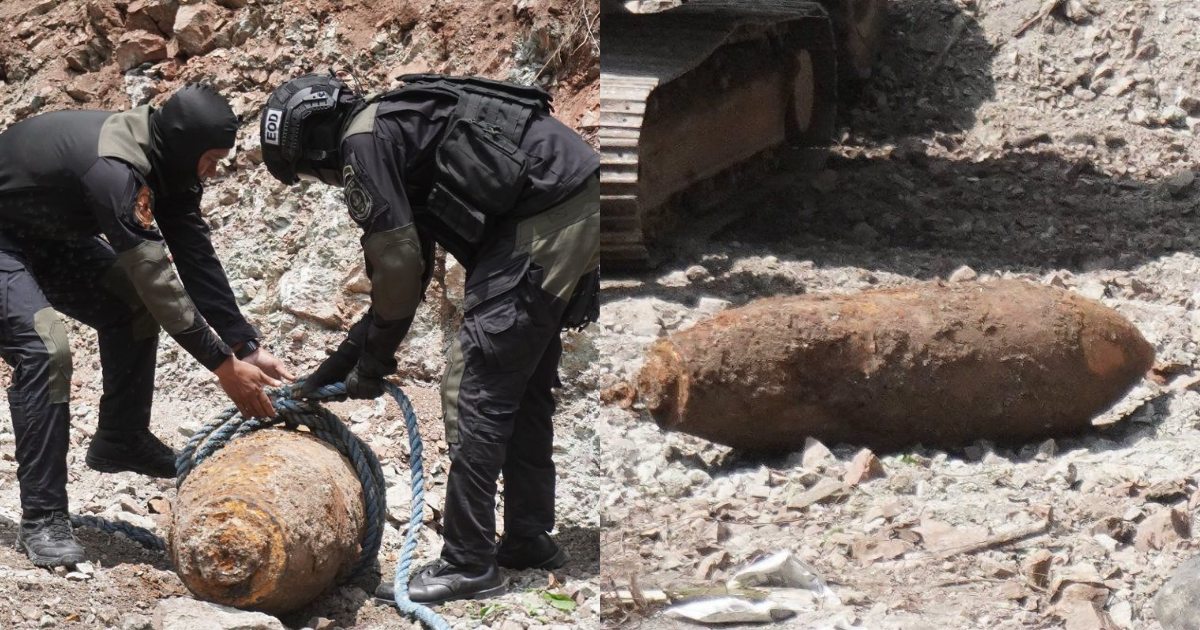 LOOK: 1,000-pound bomb from World War II discovered in Albay