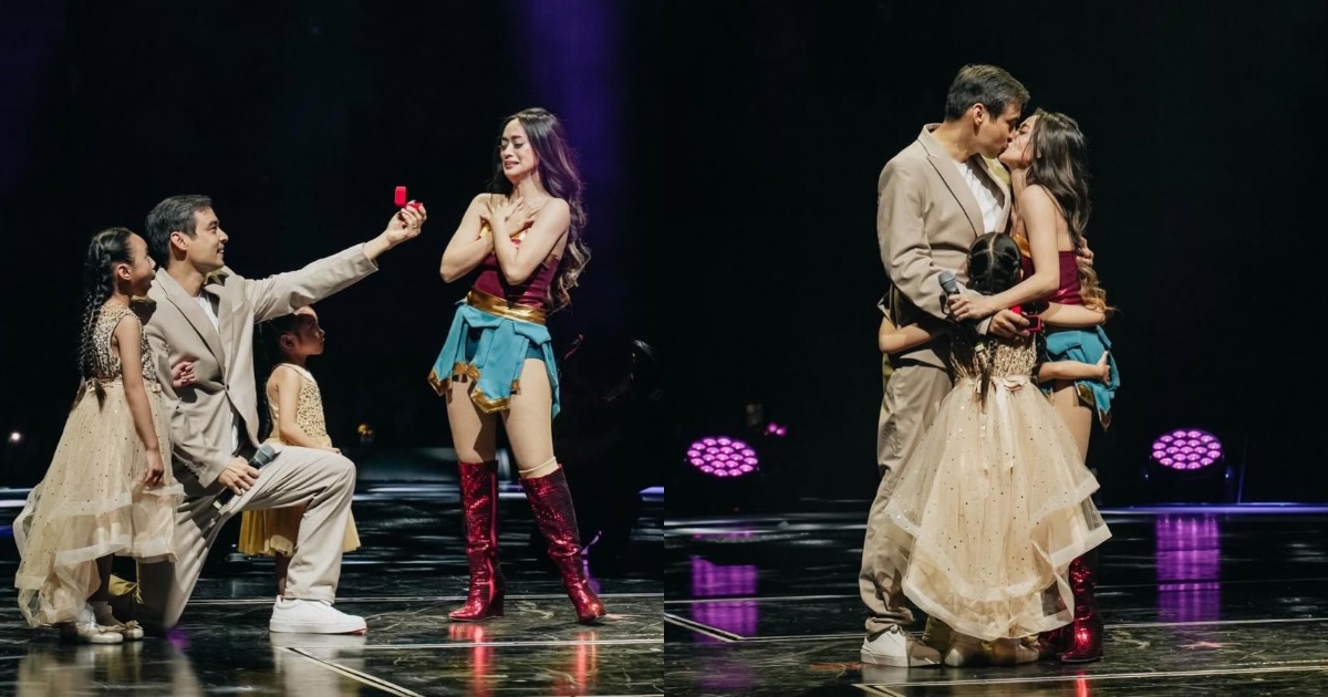 Jopay Paguia says yes to Joshua Zamora's surprise proposal at SexBomb  Girls' concert • PhilSTAR Life